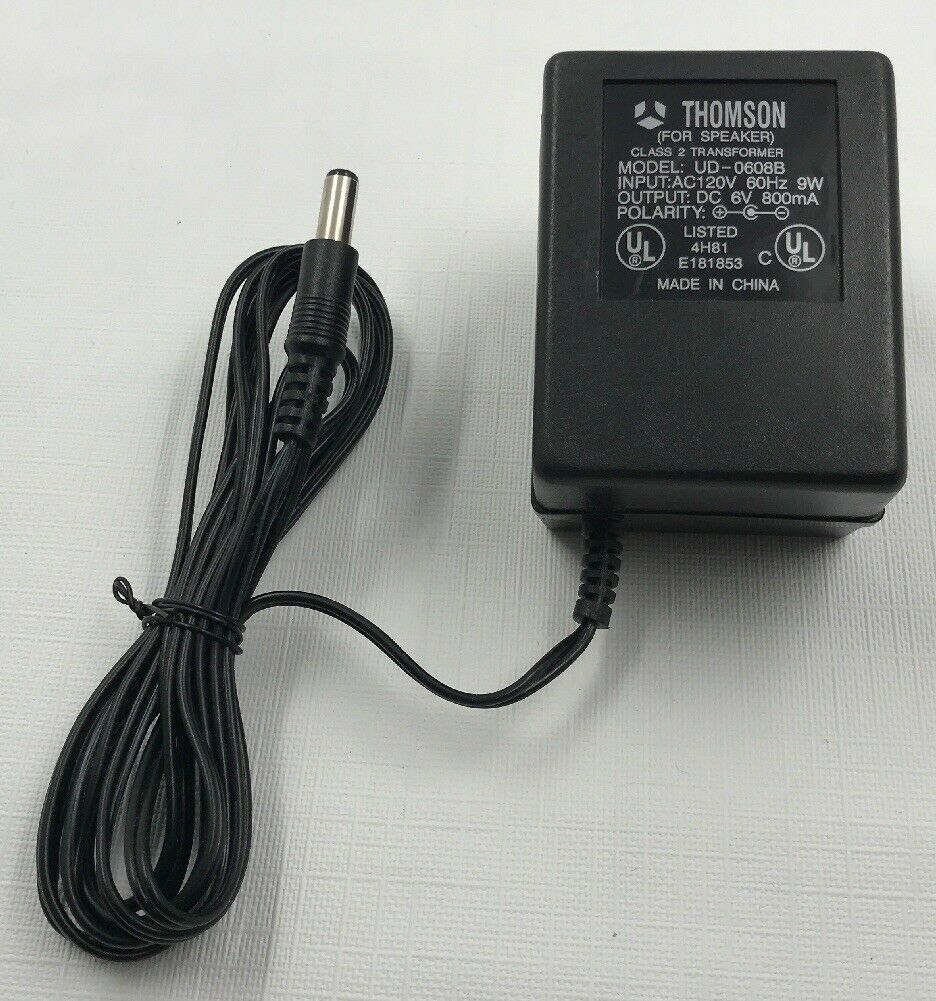 NEW Thomson UD-0608B DC 6V 800mA Power Supply Adapter for Speaker - Click Image to Close